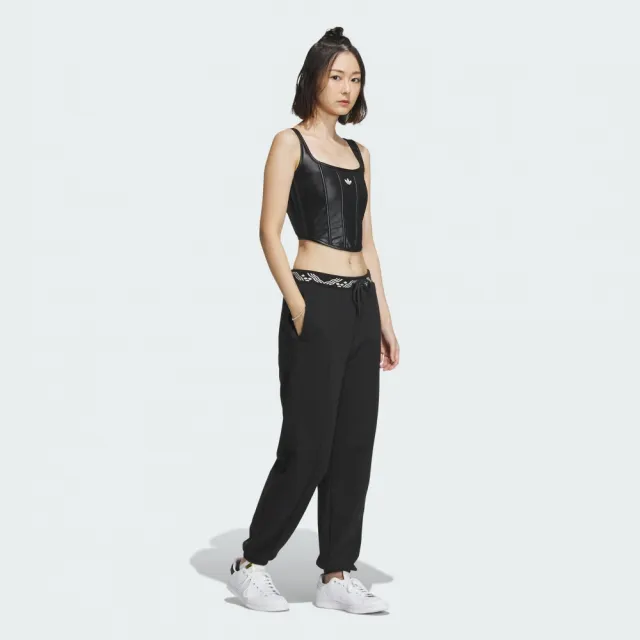 【adidas 愛迪達】長褲 女款 運動褲 三葉草 亞規 新年 TRACK PANT W 黑 IX4239