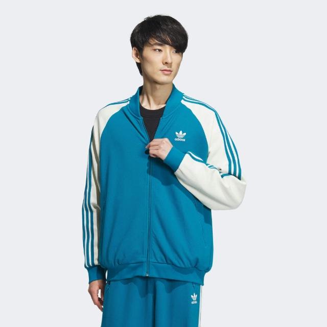 【adidas 愛迪達】外套 男款 運動外套 三葉草 亞規 新年 DKN SST JKT 藍 IX4241