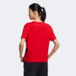 【adidas 愛迪達】上衣 女款 短袖上衣 運動 亞規 新年 GFX SS TEE 紅 IZ3139
