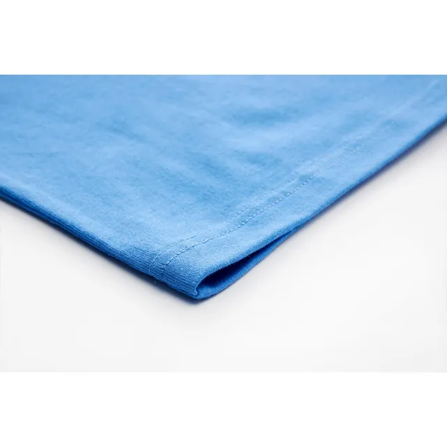 【FILA官方直營】#幻遊世界 男 女 中性款純棉短袖圓領T恤-天藍(1TEY-1410-BU)