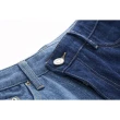 【FILA官方直營】#幻遊世界 女款 拼接雙色牛仔寬褲 牛仔褲-藍(5PNY-1446-BU)