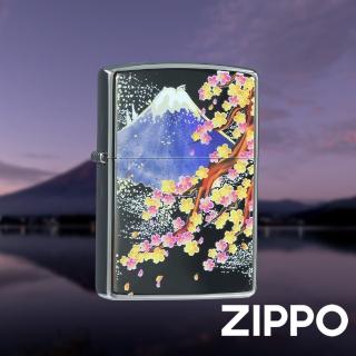 【Zippo官方直營】絢麗櫻花富士山防風打火機(美國防風打火機)