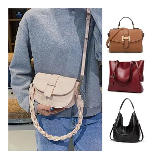 【I FUN】現貨 拼接撞色大容量單肩 斜背 手提包_12款任選※(單肩包/售完不補)