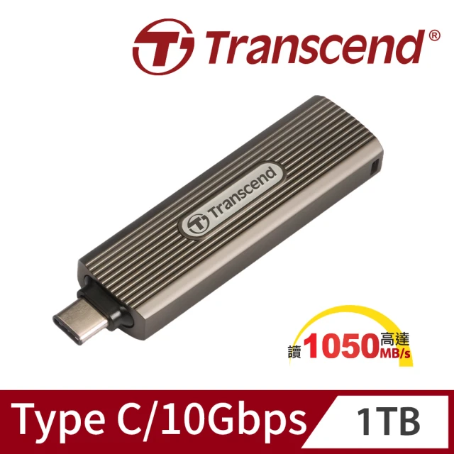 Transcend 創見Transcend 創見 ESD330C 1T Type C高速固態行動碟-深灰褐色(TS1TESD330C)