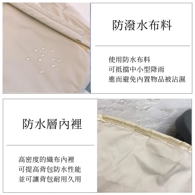 【希賽德】防水帆布後背包 背包 休閒後背包 學生雙肩包 女 帆布包 男 防潑水雙肩背包(背包+吊飾)