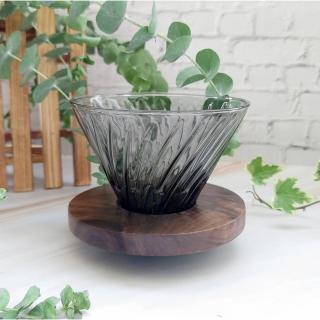 【Life shop】斜紋咖啡濾杯 /草莓咖啡濾杯 煙燻黑/1-4人份(手沖咖啡濾杯 濾杯 玻璃濾杯 手沖咖啡)