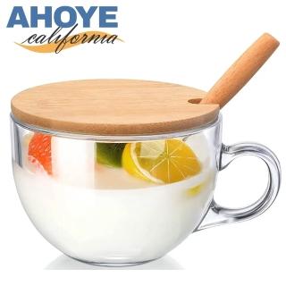 【AHOYE】牛奶麥片早餐杯 450mL 玻璃杯