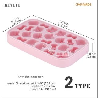 【Chefmade學廚原廠正品】kitty凱蒂貓食品級矽膠矽膠模具(KT7111巧克力模冰塊模)