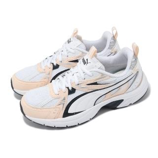 【PUMA】休閒鞋 Milenio Tech 男鞋 女鞋 白 粉 網布 拼接 復古 千禧年 情侶鞋(392322-07)