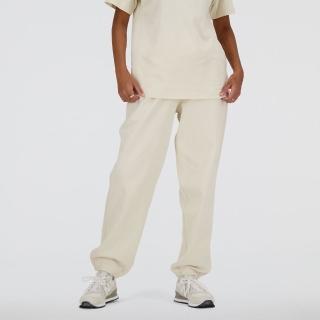 【NEW BALANCE】NB 長褲 女款 運動褲 刷毛 棉褲 亞規 米色 AWP41513LIN