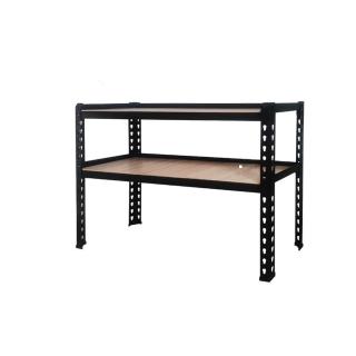 【固得家俬】臺灣製造 91x25x66高 二層角鋼桌 免螺絲 角鋼架 收納層架 鐵架收納層架 陳列架(組裝簡單)