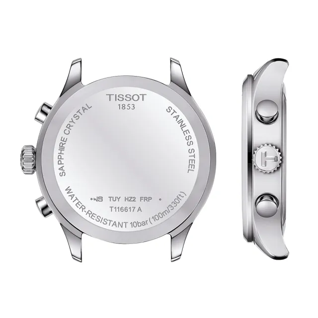 【TISSOT 天梭 官方授權】韻馳系列 CHRONO XL 三眼計時手錶-45mm 母親節 禮物(T1166171609200)
