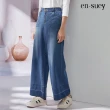 【en-suey 銀穗】造型口袋牛仔寬褲-女(丹寧)