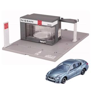 【TOMICA】交通世界 新城鎮 Nissan展示中心 附小車(小汽車 場景)