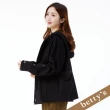 【betty’s 貝蒂思】蕾絲壓線連帽立領外套(黑色)