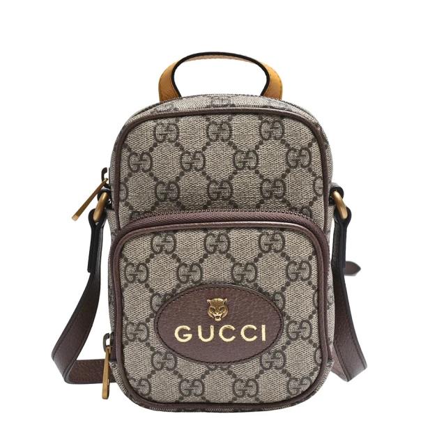 GUCCI 古馳 經典Neo Vintage系列Supreme帆布手提/斜背包(迷你658556-K9GOT-8861)