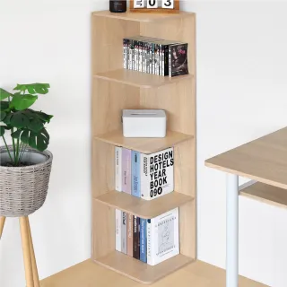 【HOPMA】簡約四層轉角櫃 台灣製造 角落書櫃 儲物收納架