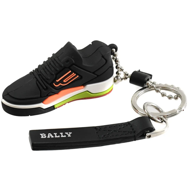 BALLY 限定聯名CHAMPION球鞋造型皮革雙吊飾鑰匙圈