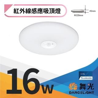 【DanceLight 舞光】16W 紅外線感應 雲朵吸頂燈 LED室內感應吸頂燈(白光 自然光)