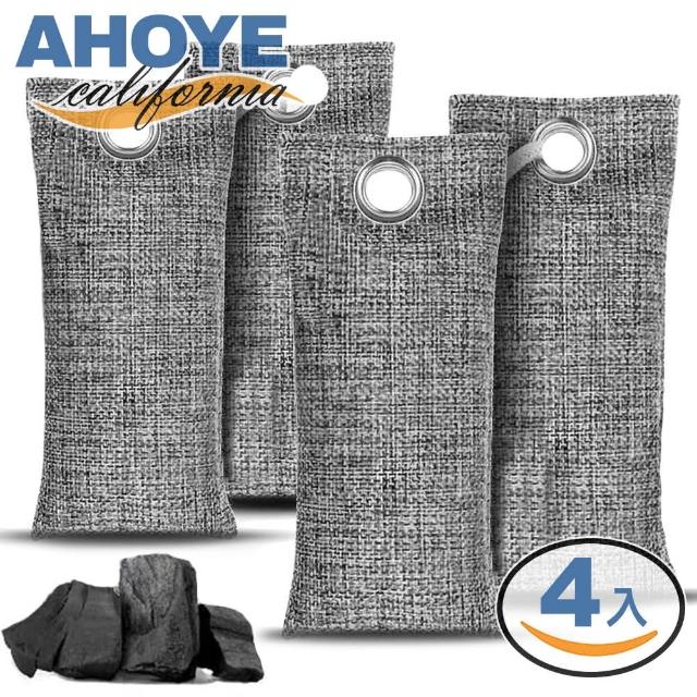 【AHOYE】天然竹炭包 100g-四入組(除臭包/除溼包/空氣清淨)