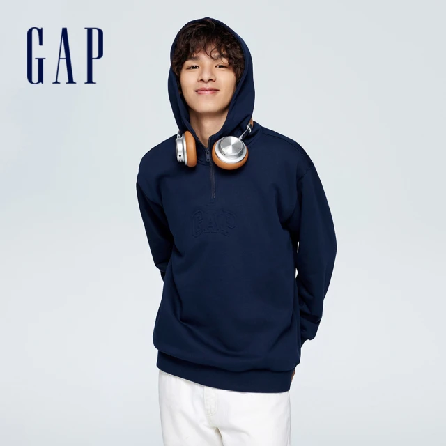 GAP 男裝 Logo直筒卡其褲-黑色(887954)好評推