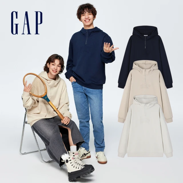 GAP 男裝 Logo直筒卡其褲-黑色(887954)好評推