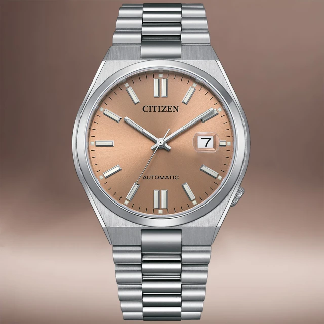 CITIZEN 星辰 Mechanical系列 PANTONE限定款 暖柔沙 限量 機械腕錶 新年禮物(NJ0158-89Y)