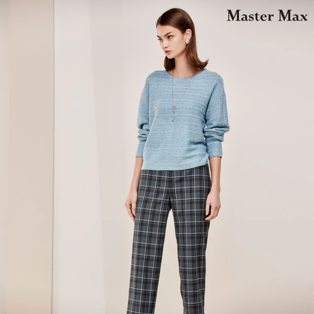 Master MaxMaster Max 羊毛格紋九分直筒褲(8323035)