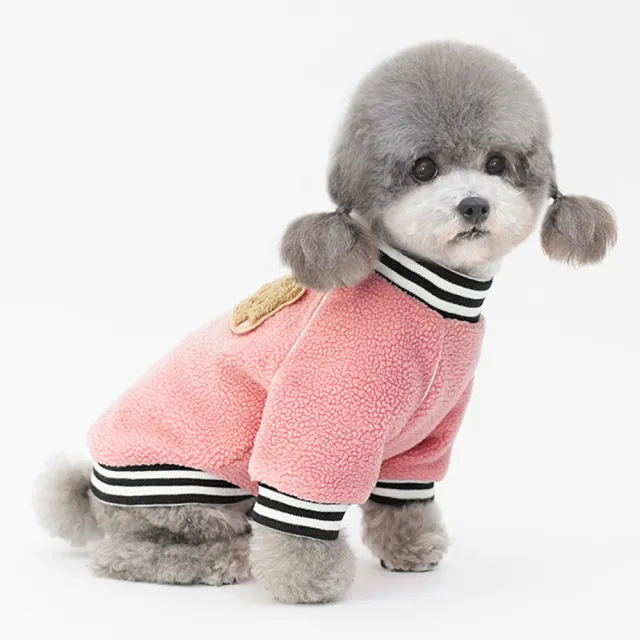 【pettrip】繡花加厚搖粒絨兩腳衣(秋冬款寵物服飾 貓狗衣服 保暖舒適)