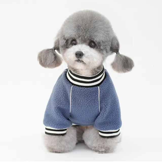 【pettrip】繡花加厚搖粒絨兩腳衣(秋冬款寵物服飾 貓狗衣服 保暖舒適)