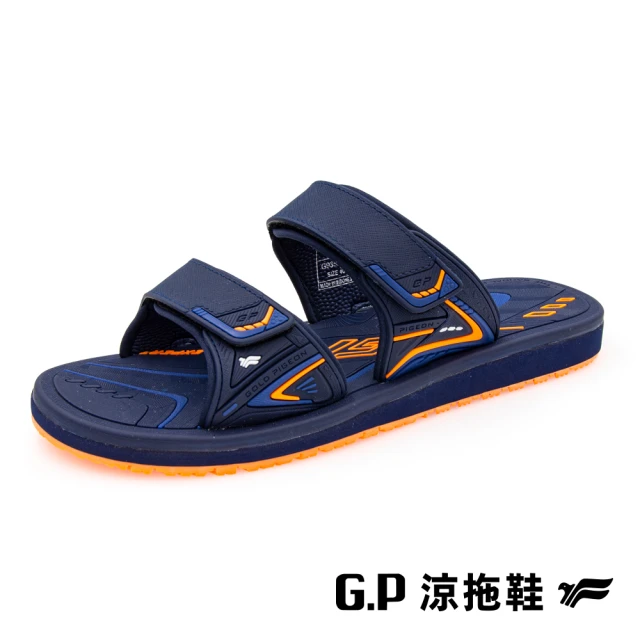 G.PG.P 男款高彈性舒適雙帶拖鞋G9359M-藍色(SIZE:40-44 共二色)