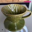【HARIO】日本製V60彩虹磁石濾杯01-萊姆綠 1-2人份(陶瓷濾杯 錐形濾杯 有田燒)