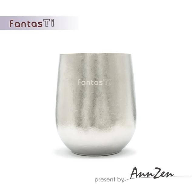 【AnnZen】《FantasTi》鈦愛生活-雙層保冷溫純鈦杯-燦銀結晶(純鈦雙層杯-燦銀結晶)