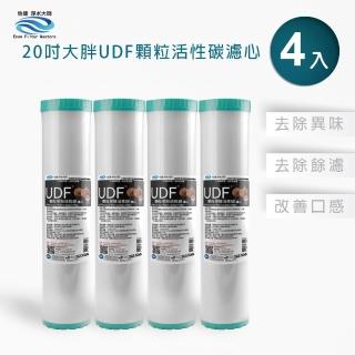 【怡康】全屋過濾濾心 20吋大胖UDF椰殼活性碳濾心4入(本商品不含安裝)