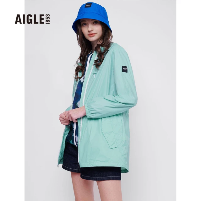 【AIGLE】女超輕量防潑外套AG-1P213A084 淡綠(女外套 超輕量外套 防潑外套)