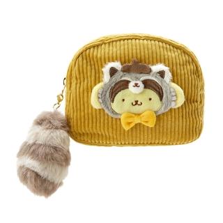 【SANRIO 三麗鷗】森林動物裝系列 尾巴造型拉鍊化妝包 收納包 布丁狗