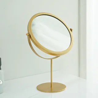 【百崴收納】圓形桌面立鏡 直徑16CM(圓形鏡子/化妝鏡/鏡子/桌面鏡/立鏡/設計鏡/居家裝飾/居家設計)