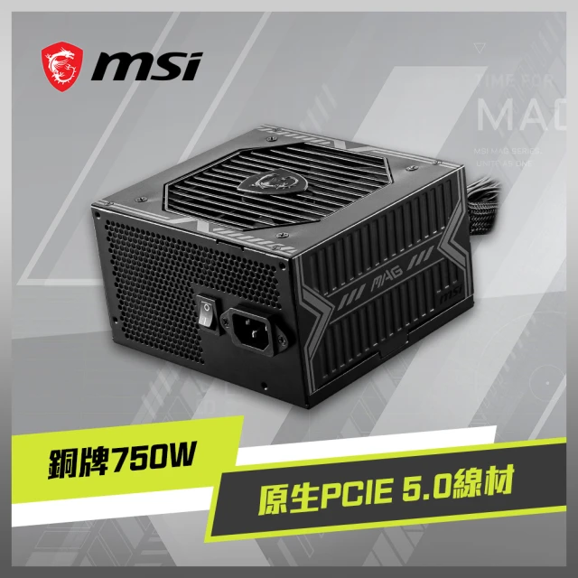 【MSI 微星】MAG A750BN PCIE5 電源供應器