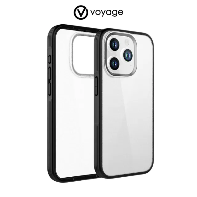 【VOYAGE】iPhone 15 Pro 6.1 超軍規防摔保護殼-Pure Sport 酷黑(超強2合１吸震複合式材料製程)