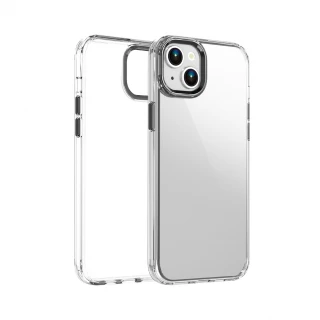 【VOYAGE】iPhone 15 Plus 6.7 抗摔防刮保護殼-Pure Frame-透明(２合１吸震複合式材料製程)