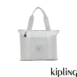 【KIPLING官方旗艦館】低調簡約銀素面大容量手提包-ERA M