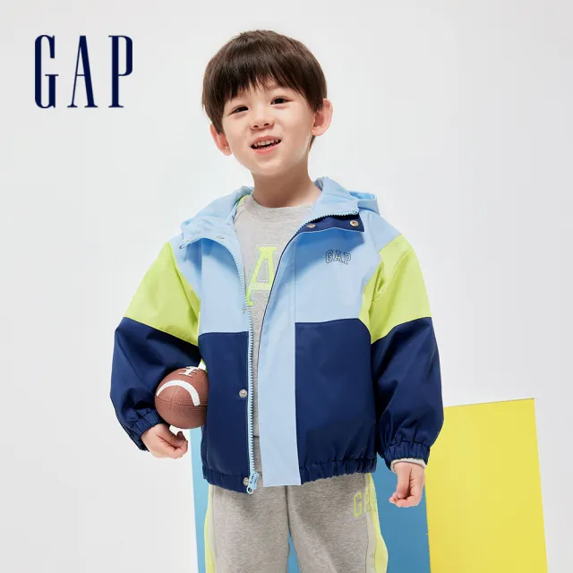 【GAP】幼童裝 Logo連帽外套-淺藍色(890295)