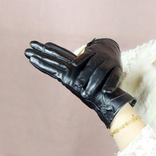 【巴黎精品】現貨+預購 真皮手套女手套(手工蝴蝶結加絨羊皮女配件a1dx40)