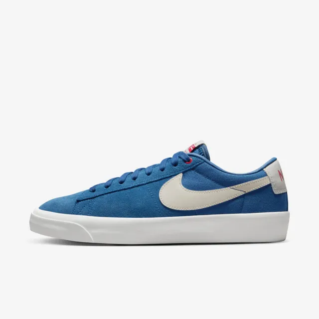 NIKE 耐吉】SB Zoom Blazer Low Pro GT 男滑板鞋休閒麂皮藍米白(DC7695