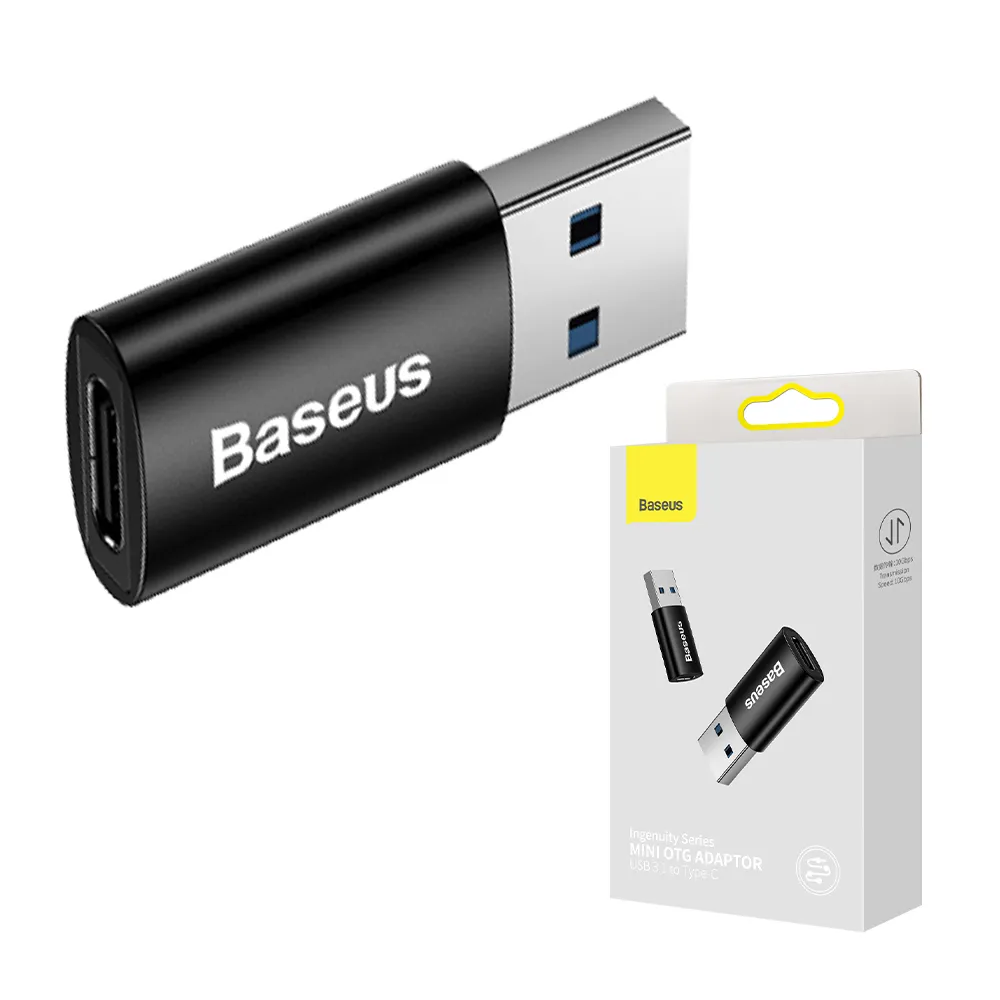 【BASEUS】Type-C to USB3.1 倍思轉接頭(蘋果15可充電 手機/電腦/車充轉換器)