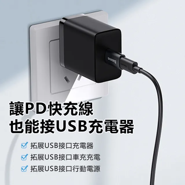 【BASEUS】Type-C to USB3.1 倍思轉接頭(蘋果15可充電 手機/電腦/車充轉換器)