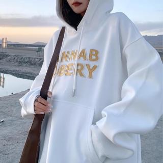 【ONEY 歐妮】★復古連帽加絨美式衛衣(女上衣/長袖/帽T)