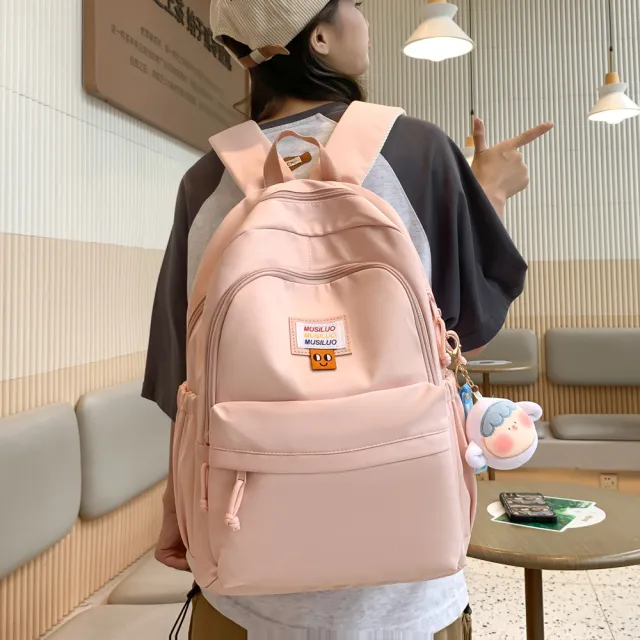 【MoodRiver】後背包 學生書包 雙肩包 旅行包包 女生背包 背包