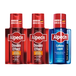 【Alpecin官方直營】雙效咖啡因抗頭皮屑洗髮露 200mlx2+咖啡因頭髮液200ml