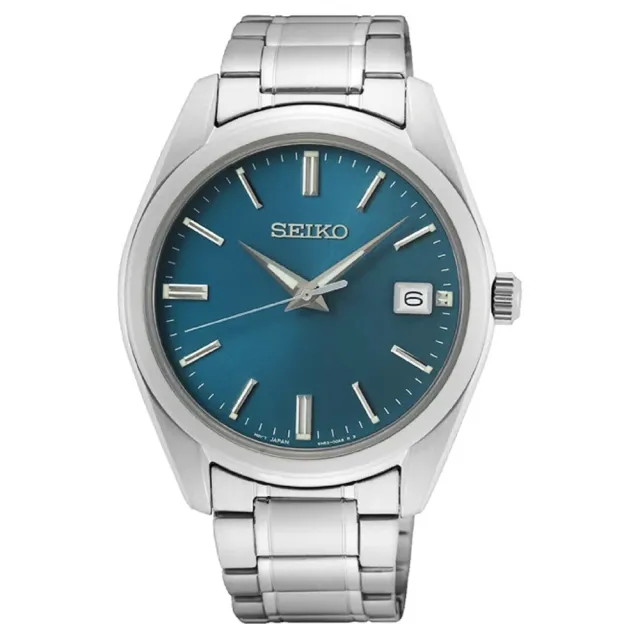 【SEIKO 精工】CS系列 現代簡約 時尚紳士石英錶-湖水藍40mm_SK028(SUR525P1/6N52-00A0U)